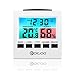 Produktbild Thermometer-Hygrometer, Digoo Farbig Wetterstation mit Digitaler Temperatur-Monitor Lehre , Digital Uhr und Wecker, Sprachsteuerung, Hintergrundbeleuchtung, LCD-Bildschirm, Innen Temperatur und Humidity Monitor