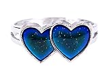 Inception Pro Infinite Anello Magico Umore Mood Ring con Simbolo Cuori Cambia Colore A Seconda Dell'Umore Idea Regalo Ragazze Ragazzi Regolabile