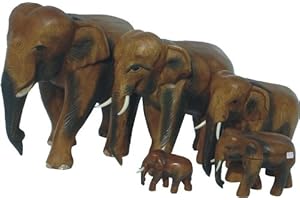 KUNSTHANDWERK ASIEN Elefant, laufend, Holz, H: 17 cm