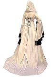 lancoszp Vestido Maxi con Capucha Medieval de La Vendimia de Las Mujeres de...