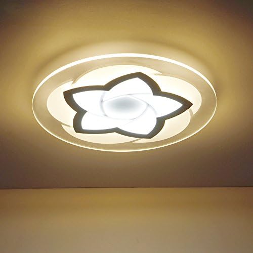 ANGEELEE Jasmine led ceiling light minimalist modern living room lamp lights bedroom round acrylic restaurant children's room lamp dia 40CM