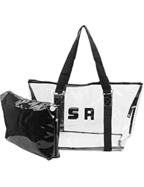 Zicac Damen Fashion Sommer Schwimmen Tasche Transparent Tasche wasserdicht PVC Beach Bag mit Ein Einsatz