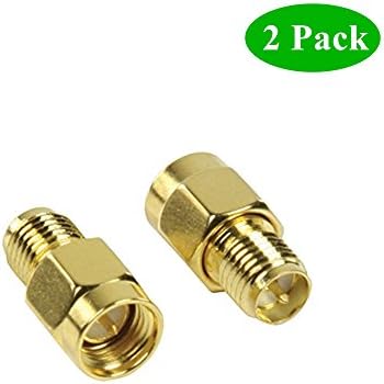 SMA Male to RP-SMA Male Adapter, Generic Connector Converter Plug for 3G 4G WiFi Router USB Modem(2 Pack)