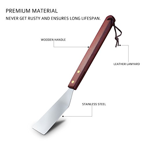 Topop 18-teilig Grill-set, Grillbesteck-Set, outdoor grill, BBQ Grill, barbecue set, Gabel, Speiße, Bürste, Pinsel, Zange, Spachtel, Leicht zu tragen, Leicht zu reinigen, mit einem robusten schwarzen Koffer, hochwertiges Material, Ungiftige Farbe - 3