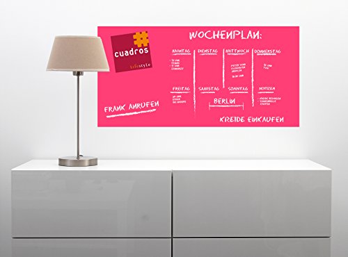Selbstklebende Tafelfolie | Markerfolie in versch. Größen & Farben ab 14,90 € | Whiteboardfolie Boardmarkerfolie | inkl. 2 Stück Kreide | Wandfolie Cyclamen (120×60 cm) - 3