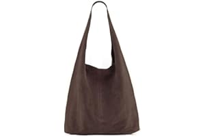 MODELISA - Bolso Saco Piel Antelina Shopper Made In Italy Mujer