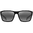 Maui Jim Men's Makoa Polarized Sport Sunglasses, Gloss Black, Large