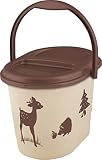 keeeper 1180187613800 karol "forest" windeleimer mit deckel und tragegriff, cream/beige