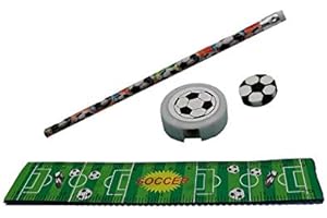 SCHNOORIDOO 12 x Fußball Schreibset je 4-teilig EM WM Schule Mitgebsel Kindergeburtstag Give Away Tombola Einschulung