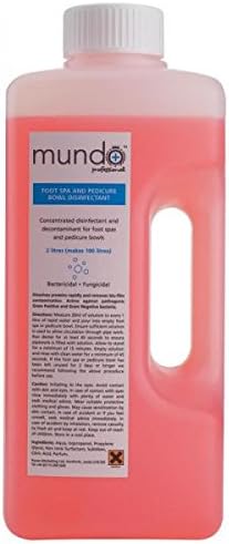 MUNDO BEAUTY SALON THERAPIST FOOT SPA &amp; PEDICURE BOWL DISINFECTANT - 2000ml