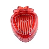 Material: PS + 430 1997LM Strawberry Cut Fruit Slicer Erdbeersplitter Edelstahl Obst Cuter Silber