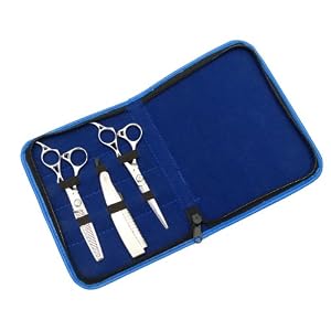 3-Part Hairdressing Set: Hairdressing Scissors, Thinning Scissors and Thinning Knife - 6 Inches - Stainless Steel