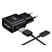 Produktbild Original Samsung EP-TA20EBE + Datenkabel 2in1 in Schwarz für Samsung Galaxy A5 (2016) SM-A510 2.0 USB Datenkabel Netzteil 2A Ampere 2000 mAh Ladegerät Aufladekabel Travel Charger MicroUSB Bulk verpackt + gratis Zauberwölkchen® Display Cleaner zum reinigen Ihres Bildschirms