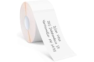 ‎YULINCA Label Printer Tape Compatible with Niimbot B21/B1/B3S, Barcode Address Label Printer Paper White Waterproof Anti-Oil Scratch-Resistant Sticker 30 x 70 mm 110 Labels