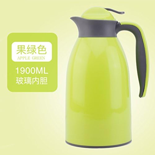 European simple vacuum flask 1.9L Glass Heat preservation vacuum flask Large capacity insulation pot Boiled water bottle Office hot water bottle Coffee pots Thermal carafes-D 14x33cm(6x13inch)