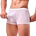 Produktbild Eis Seide Boxershorts Herren, DoraMe Männer Elefant Nase Unterwäsche Beutel T Unterhose Shorts Solide Retroshorts Niedrige Taille Dessous (Weiß, Asien Größe M)