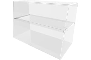 nattmann Food-safe counter top with acrylic glass shelf, spit protection, display case, acrylic glass, 65 cm