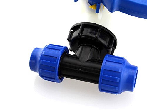 Tankverbindung IBC Verbinder S60x6 Kappe mit PE T-Stück d32