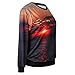 Thenice Women's Digital Print Pullovers Sweatershirts T Shirts (Seaside sunrise)