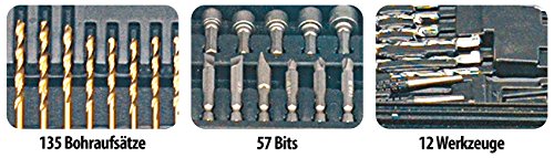 AGT Profi Bohrer- & Bit-Set 204-teilig, Chrom-Vanadium inkl. Magnet-Adapt. - 3