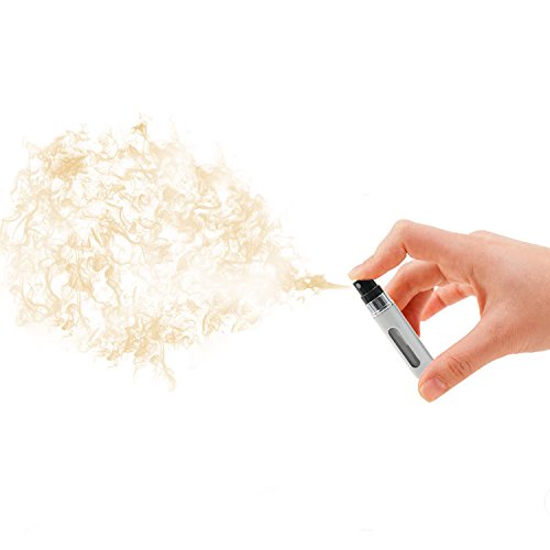 Aodoor AD16080405 leer Aluminium Parfümzerstäuber, Schwarz/Silber/Gold/Rosa, 4er-Pack (4 x 5ml Kapazität) - 5