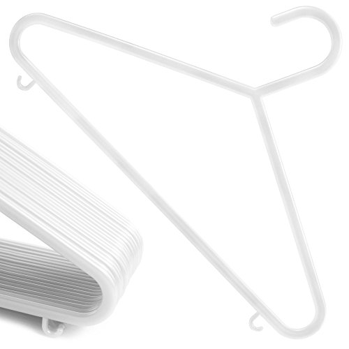 18 Kinder Kunststoff-Kleiderbügel, weiß, 29 cm Hangerworld - 2