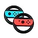 Produktbild Ersatz Joy Con Lenkrad für Nintendo Switch, Lammcou Ersatz Ergonomic Nintendo Joy Con Controller Halterung Griff Schutz Hülle Joy Con Griff Case Zubehör für alle Nintendo Switch Konsole -Schwarz