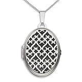 medallion group houston Medaillon oval - 925 Sterling Silber + Innenausstattung (Schutzfolie + weiße Bildunterlage)