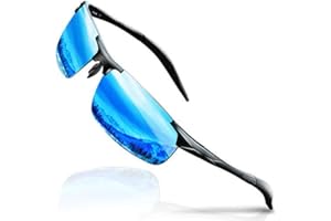 DADA-PRO Sonnenbrille Herren Polarisiert Fahrradbrille Sportbrille Verspiegelt Fahrerbrille mit Metallrahmen Ultraleichte UV400 Schutz 8177