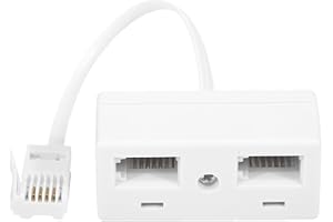 HAWAKA Telephone Splitter 2 Way BT Phone Socket Adapter RJ11 BT Plug Male to 2 Female Double Phone Socket Adapter Standard Telephone Distributor (1PC)