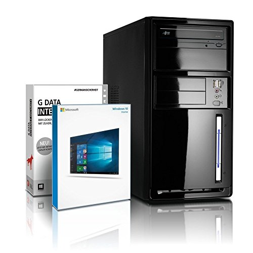 shinobee Flüster-PC Quad-Core Office/Multimedia PC Computer mit 3 Jahren Garantie! inkl. Windows10 64-Bit - INTEL Quad Core 4x2.41 GHz, 4GB RAM, 320GB HDD, Intel HD Graphics, HDMI, VGA, DVD±RW, Office, USB 3.0
