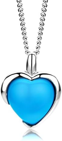Women's 925 Sterling Silver Heart Pendant on 45 cm Chain Necklace