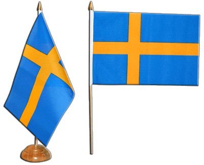 Flaggenfritze Tischflagge Schweden - 15 x 22 cm Flaggenfritze Tischflagge Schweden - 15 x 22 cm