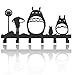 Price comparison product image Animal Cat Girl Metal Wall Mounted Bag Hanger Towels Rack Originality Clothing Hooks Sweet Black(Cute Totoro)
