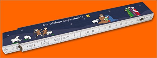 Preisvergleich Produktbild Gliedermaßstab Weihnachten einseitig bedruckt Motiv - Weihnachtsgeschichte
