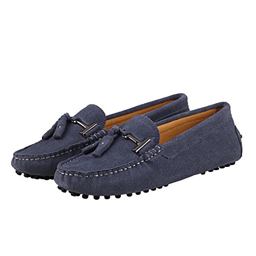 suede leather moccasins