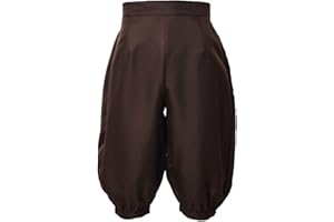 BLESSUME Pantalon de Pirate médiéval Costume Renaissance Trousers Coupe Ample