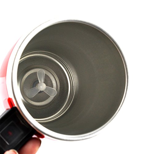 Tera® Aluminum selbstrührender Kaffeebecher Tasse Trinkbecher Becher Trinkflasche Wasserflasche Office Lazy Twist Self Stirring Mug für Coffee Kaffee Milch Tee Kakao Wasser - 5