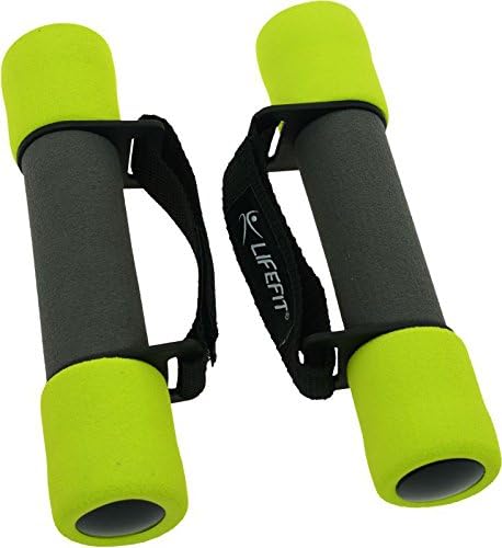 LIFEFIT Foam Dumbbells with Strap PLUS