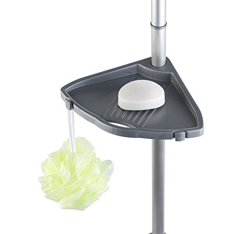 WENKO 3201824100 Teleskop Duschecke Compact Silber – mit 4 Ablagen, Aluminium, 26 x 78-275 x 19.5 cm, Silber - 3