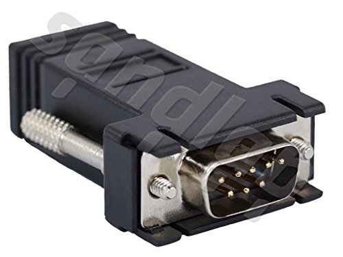 Konsolen Adapter, D-SUB 9-Pol Seriell COM DB9 RS232 zu RJ45 Ethernet Buchse