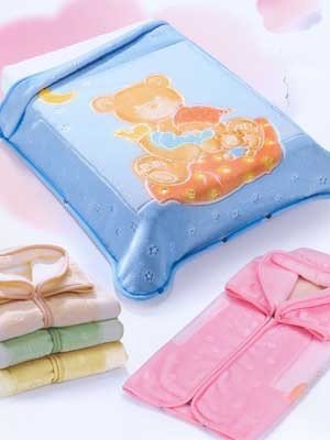 BonBon Baby Plush Baby Sac/Blanket with zip through and Collar. Pink. Baby girl