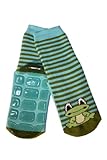 Weri Spezials Children High ABS terry Socks. Duckling, blue-Green
