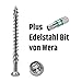 Produktbild Terrassenschrauben 5 x 50 T-INOX 100 Stück Edelstahl gehärtet C1, Torx 25, inkl. Wera Edelstahl Bit