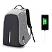 Produktbild twinkbling Diebstahlschutz Notebook Rucksack Große Kapazität Casual Daypacks für Reisen Schule Arbeit mit USB Lade-Schnittstelle, grau