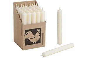 ‎MISS LOVELY Stabkerzen Creme - Premium Qualität - Made in Germany, lange Brenndauer - 10 Spitzkerzen durchgehend gefärbt - Kerzen 22mm Durchmesser, 18cm Höhe - Kerzenfarm Hahn Kerzen für Kerzenständer