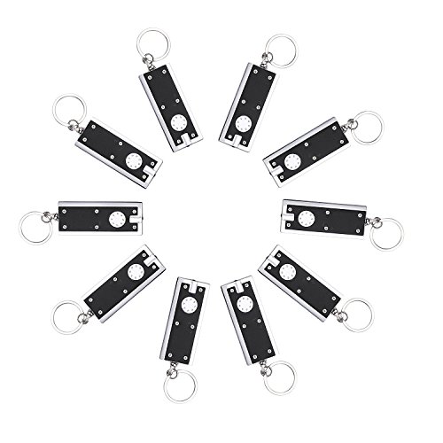 Schlüsselanhänger Lampe 10/Pack, MECO mini flashlight LED Camping Schlüsselring Taschenlampe,Bewegliche dünne & Kleine grelle helle Fackel Lampen-Schlüsselkette,, 45 lumen micro Licht - 2