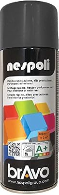 NESPOLI Aérosol Peinture, Gris Fonce, Brillant, 400 ml