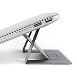 memumi Support Portable Invisible pour Ordinateur Portable, Support Compatible avec Les MacBook, Air, Pro, tablettes et Ordinateurs Portables, jusqu'à 15,6'. (Gris)