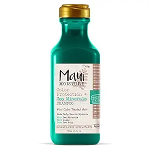 Maui Moisture Color Protection + Sea Minerals Shampoo (13 Ounce); Protect Color-Treated Tresses with Rich Sea Minerals, Pure Algae, and Sea Kelp, Non-GMO